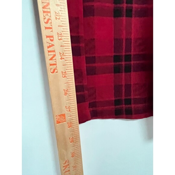 Soma Buffalo Plaid Pajama Set Stretch Red Black Size XL Button Up Collar Pants - Picture 14 of 16